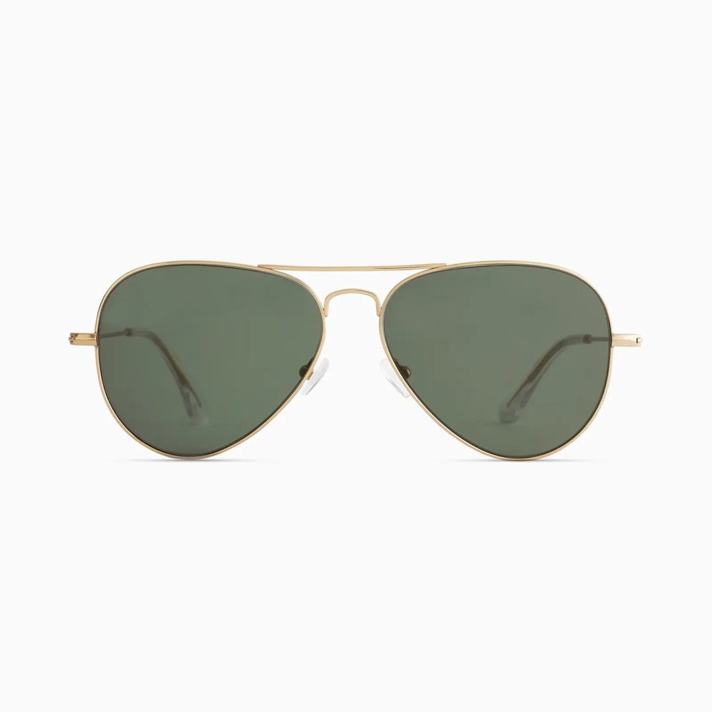 Quince Halston Polarized Stainless Steel Aviator Sunglasses